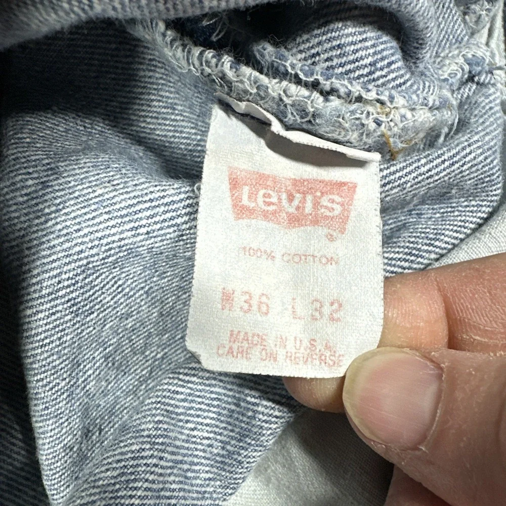 Vintage 1988 Levis 501 Original Fit Jeans Men's 36x32(34x32) thrashed Gritty USA